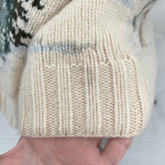 Vintage Ralph Lauren Wool Sweater Sled Dog Huskies Winter Holiday Hoodie Size S - Picture 12 of 16